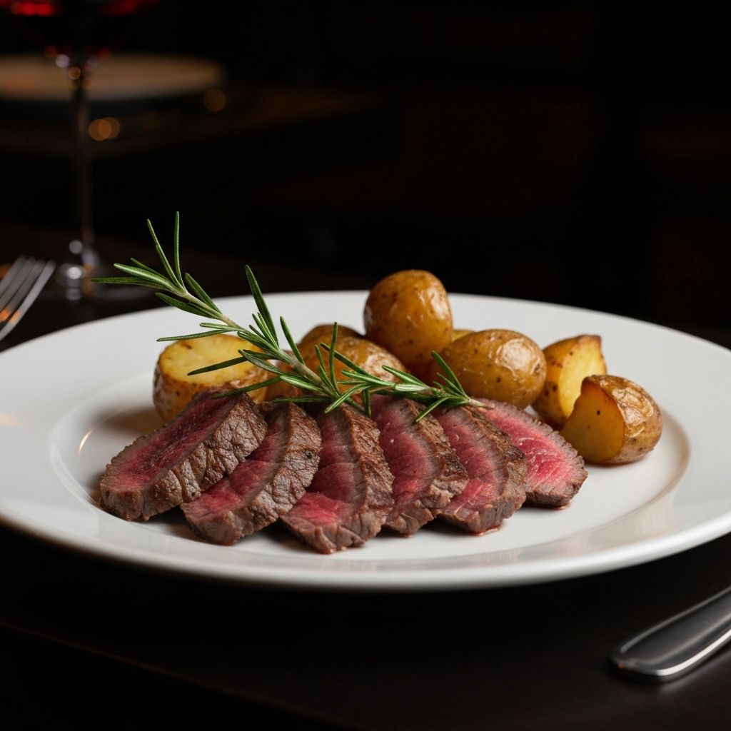 Tagliata di manzo servita con rucola e grana, proposta di carne al Ristorante del Parco a Treviglio